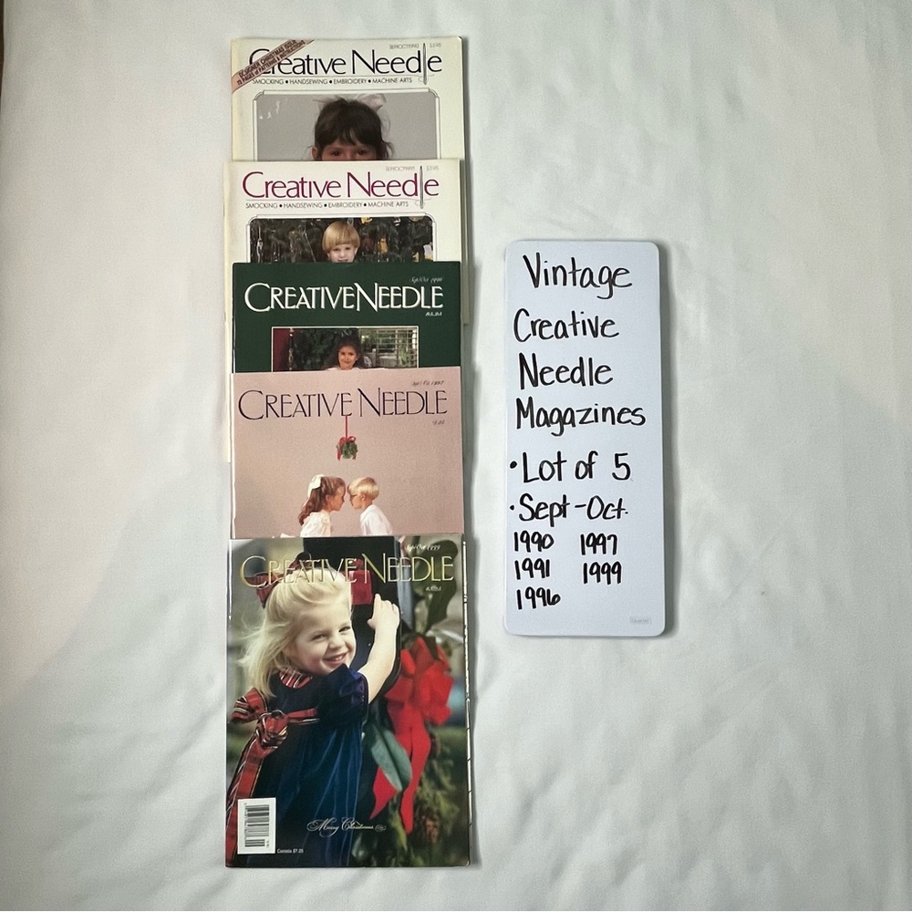 Vintage Creative Needle Magazines- Fall Issues Lot of 5 (1990-1997)